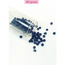 Die Grup Dökme Cam Kum Boncuk Büyük Boy (6/0) 4 mm - 60 Gram - Lacivert - BNC134