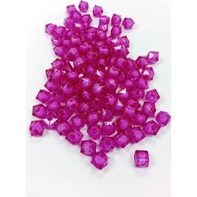 Die Grup Küp Boncuk Içten Boncuklu Bileklik Çanta Boncuğu 10 mm 50 gr Mor - BNC451