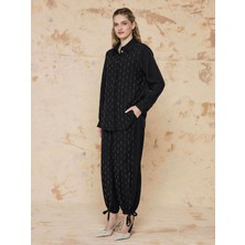 Unique Bürümcük Kumaş Nakış Detaylı Pantolon