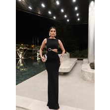 Esra Helvacı Eh Collection Aksesuar Detaylı Bel Formlu Elbise