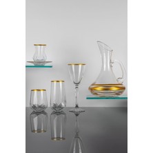 Sudeka 31 Parça 6 Kişilik Diamond Gold Bardak-Meşrubat-Su Takımı