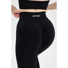 Gymhams Venüs-V Shape Serisi Kahve Kalçası Büzgülü Yüksek Bel Kalça Şekillendirici Push Up Kadın Spor Tayt