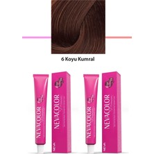 Die Grup 2 Li Set Premium 6 Koyu Kumral - Kalıcı Krem Saç Boyası 2 x 50 G Tüp