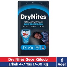 Huggies Drynites Erkek 4-7 Yaş Emici Gece Külodu 17-30 kg 10X6 60 Adet