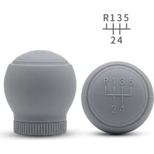 5 Ileri Silikon Vites Topuzu Kılıfı Yuvarlak Gri