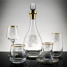 31 Parça 6 Kişilik Sude Gold Cam Su Takımı