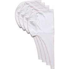 Die Grup 4 Adet Tesettür Bone Bağcıklı Likralı Beyaz