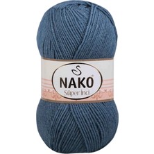 Die Grup 1 Adet Süper Inci El Örgü Ipi 100 gr Fırtına Mavi 185