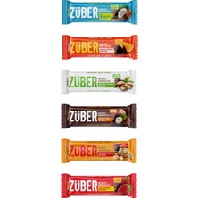 Züber Meyve Bar Tanışma Paketi 40G x 6 Adet (Chia, Portakal, Antep Fıstığı, Fındık, Yer Fıstığı, Çilek)