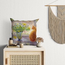 Abat Home Dekoratif, Modern Dijital Baskılı Süet Kırlent Kılıfı (Koltuk Yastık Kılıfı)  40 x 40