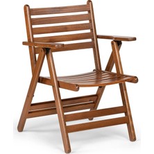 KL BAHÇE MOBİLYA London Katlanır Sandalye - Bahçe, Balkon, Teras 2 Kademe Ayarlı,ahşap Sandalye