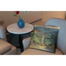 Abat Home Dekoratif, Modern Dijital Baskılı Süet Kırlent Kılıfı (Koltuk Yastık Kılıfı)  40 x 40