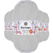 Die Grup 5 Adet Baby One Tüylenmeyen El Örgü Ipi Yünü Alaska Gri K992