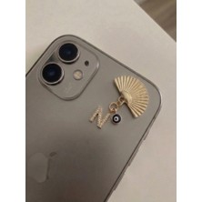 N Harfli Gold Telefon Charmı