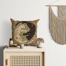 Abat Home Dekoratif, Modern Dijital Baskılı Süet Kırlent Kılıfı (Koltuk Yastık Kılıfı)  40 x 40