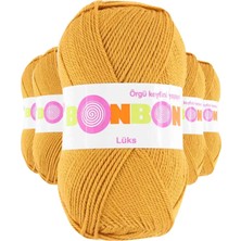 Die Grup 5 Adet Lüks Patik Ipi Yünü Hardal 98415