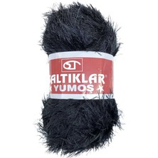 Die Grup 1 Adet Yumoş Sakallı El Örgü Ipi Yünü Siyah