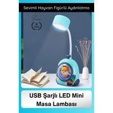 Svein #masalambası USB Şarjlı LED Mini Masa Lambası Çocuklar Için Hayvan Figürlü Pet Kabin Sevimli