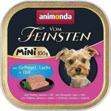 Animonda Vom Feinsten Kümes Hayvanlı ve Somonlu Mini Irk Yetişkin Köpek Konservesi 100 gr