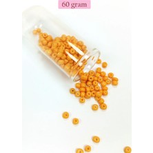 Die Grup Dökme Cam Kum Boncuk Büyük Boy (6/0) 4 mm - 60 Gram - Açık Turuncu - BNC131