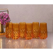 Sudeka 6 Parça Kristal Kesme Renkli Cam Bardak 480CC
