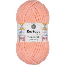 Die Grup 1 Adet Yumurcak Kadife El Örgü Ipi Somon K218