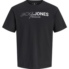 Jack & Jones Jack&jones 12298018 0 Yaka Erkek Tshirt - Siyah