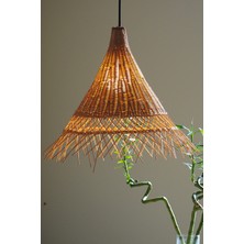 Rattam Bambu Geniş Saçaklı Avize: Orchıd