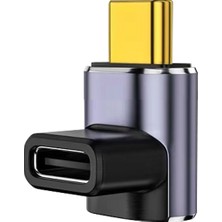 Livx Usb4.0 Type-C L Şekilli Adaptör 40GBPS Veri Transferi, 100W Hızlı Şarj, 8K@60Hz Görüntü Aktarımı, 90 Derece Dirsek Tasarımı, Thunderbolt 3/4 Uyumlu Otgl