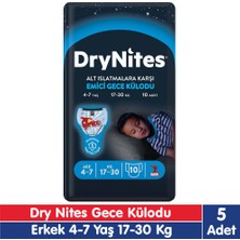 Huggies Drynites Erkek 4-7 Yaş Emici Gece Külodu 17-30 kg 10X5 50 Adet