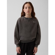 Gap Kız Çocuk Siyah Disney Çocuk Vintagesoft Oversize Sweatshirt