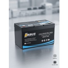 Orbus 12,8V Volt 100 A Hamper Lityum Akü Ebatlar: 360X168X210MM