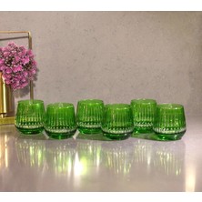 Sudeka 6 Parça Kristal Kesme Renkli Cam Bardak 345 cc