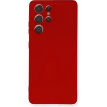 Ergün Collection  Galaxy S21 Ultra Kılıf Nano Içi Kadife  - Kırmızı