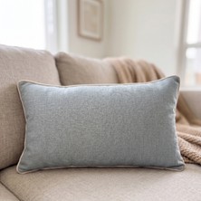 Jungolica Pet Products 2 Adet Keten Kırlent Kılıfı 30X50 cm – Biyeli Dekoratif Yastık Kılıfı, Gizli Fermuarlı