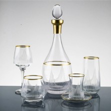 61 Parça 12 Kişilik Gold Yaldız El Dekor Kesme Su Takımı