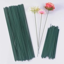 İğne İzi Plastik Çiçek Yapma Teli - Dekoratif Çiçek Yapım Teli - Craft Flower Making Wire - 40CM - 25 Adet Çiçek Yapım Teli