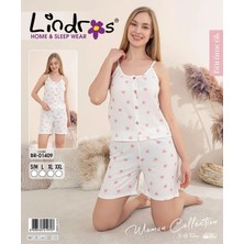 Boyraz Lindros BR-01409 Kadın Ip Askılı Bürümcük Düğmeli Şort Takım