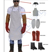 Ads Kaynak Işlerinde Iş Güvenlik Seti (Gözlük-Önlük-Kolluk-Eldiven-Tozluk)5 Parça