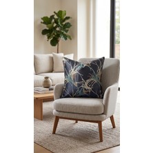 Ravello Home Premium Özel Seri Chal Desen Jakarlı Çift Taraflı Kırlent Kılıfı