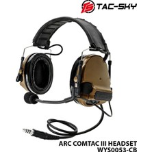 Telsiz Kulaklığı-Baş Tipi-Tan-Tac-Sky Arc Comtac Iıı WYS0053-CB
