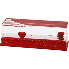 Die Grup Kırmızı Su Kalp - Gül D.gen Mika Yüzen Batmayan Dekoratif Biblo AKVARYUM5.2X15.2X5.3CM (550