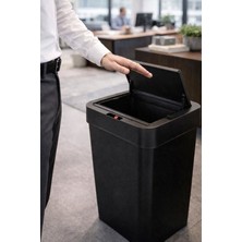Begin Power 50 Litre Kızıl Ötesi Sensörlü Otomatik Çöp Kovası Ofis Mutfak Banyo Antibakteriyel Çöp Kovası Siyah