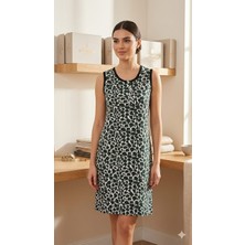 Çift Kaplan Kolsuz Gecelik 7105