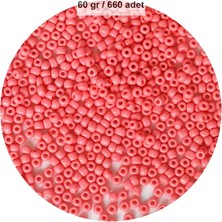 Die Grup Pembe Renk 4 mm Yaklaşık 660 Adet / 60 Gram Cam Boncuk Oya Yazma Bileklik ve Kolye