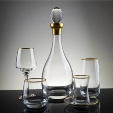 Sudeka 31 Parça 6 Kişilik Altın Yaldızlı Su Takımı Çeyiz Seti