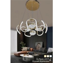 Akgül Asel Kumandalı 4 Modern Top Gold Avize