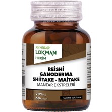 Akhisar Lokman Hekim Reishi Mantarı Ganoderma Shiitake Maitake Kapsül 731 Mg x 60 Kapsül