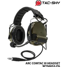 Telsiz Kulaklığı-Baş Tipi-Haki-Tac-Sky Arc Comtac Iıı WYS0053-FG