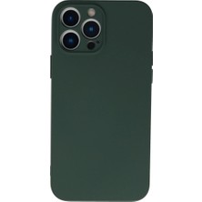 Ergün Collection Iphone 13 Pro Kılıf Nano Içi Kadife  - Koyu Yeşil